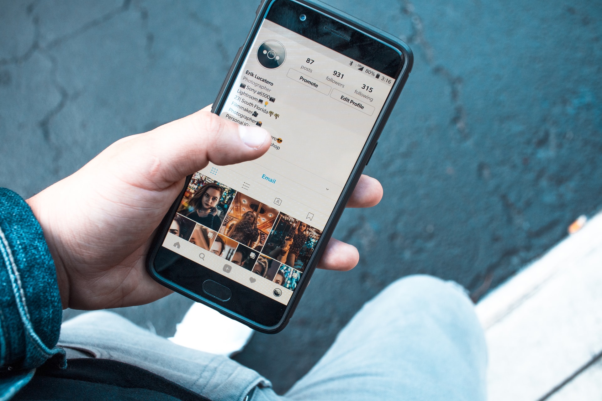 Photographer instagram profile