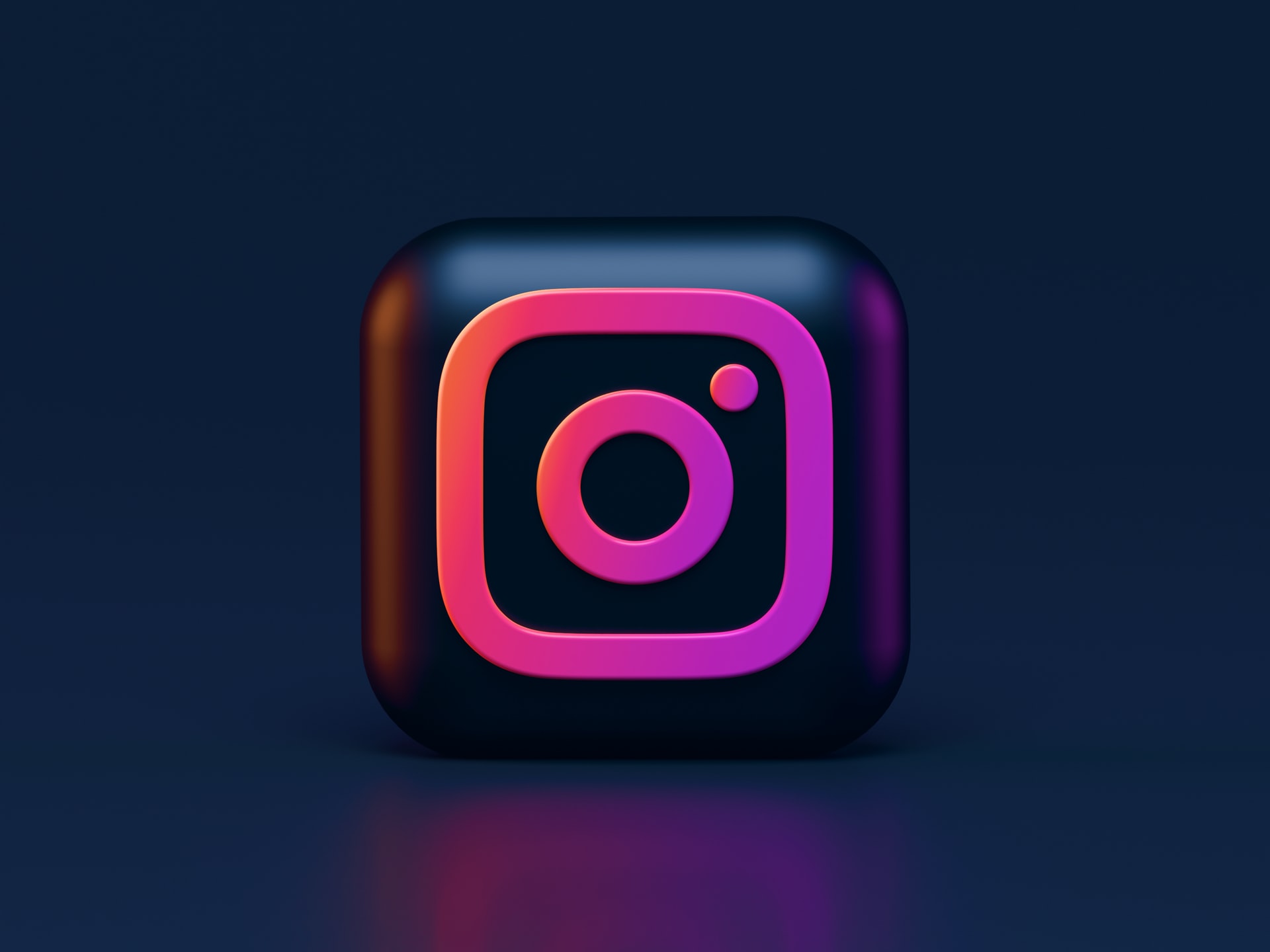 Instagram 3d icon concept