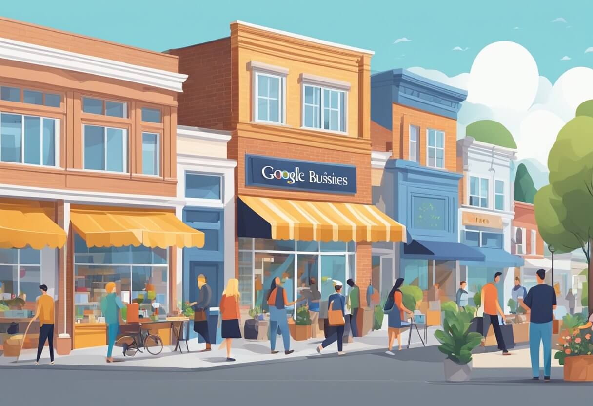 Bustling local business with prominent google business listing