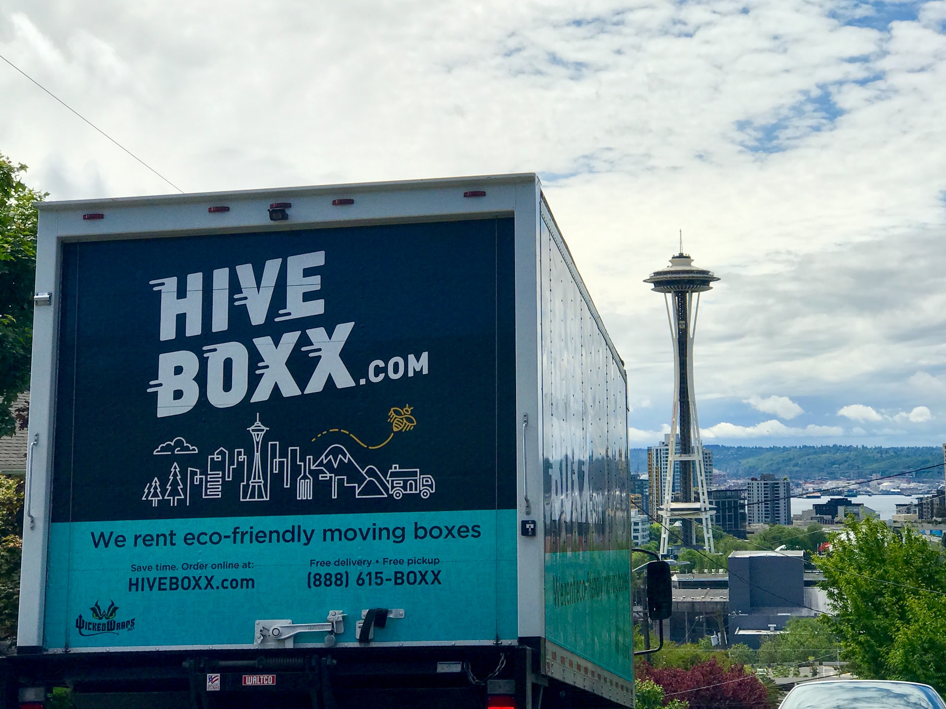 hiveboxx branding on a truck