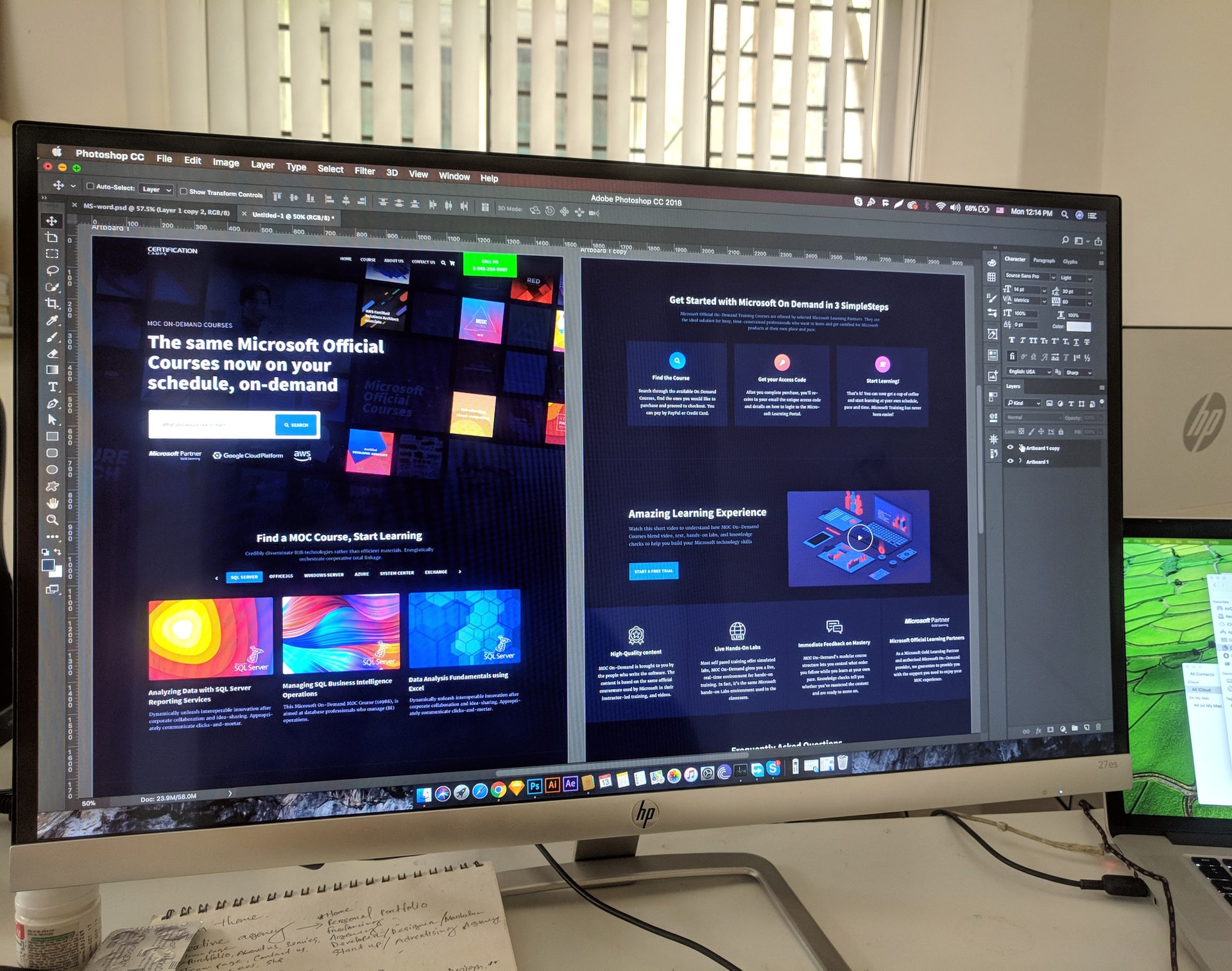 Web design interface
