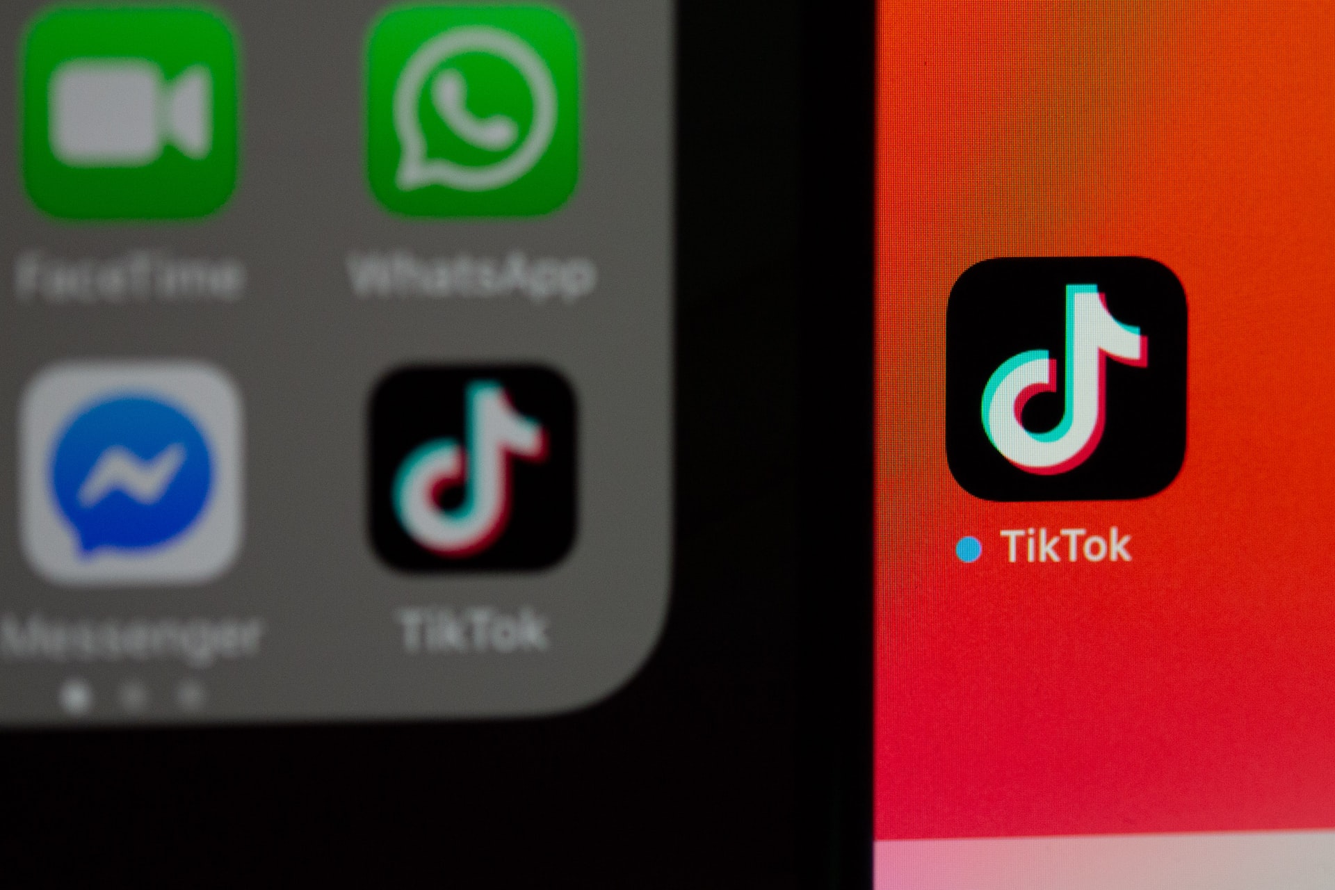 App drawer image of social media apps on an iPhone with Tik Tok highlighted