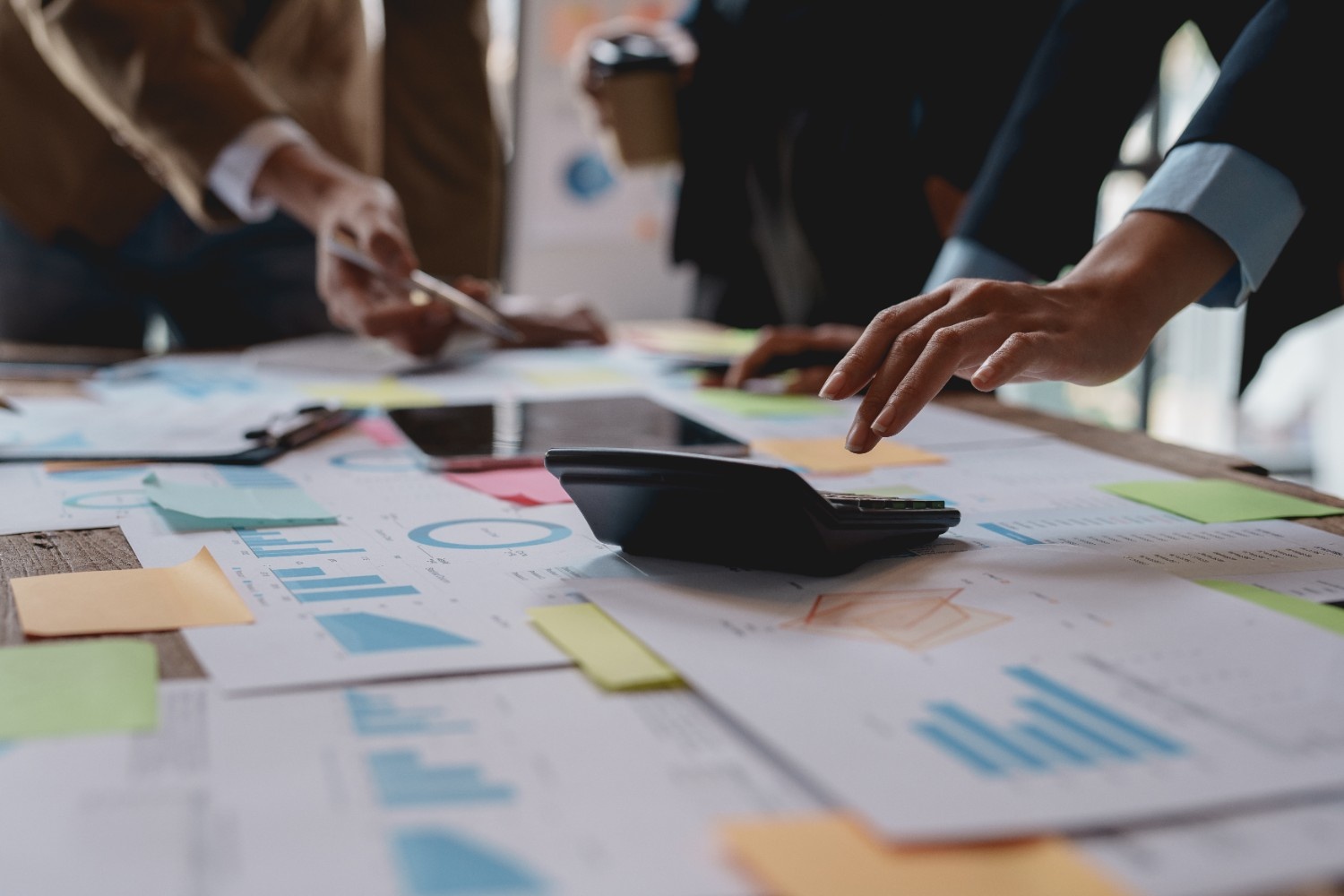 Agency team conducting financial planning and budget analysis