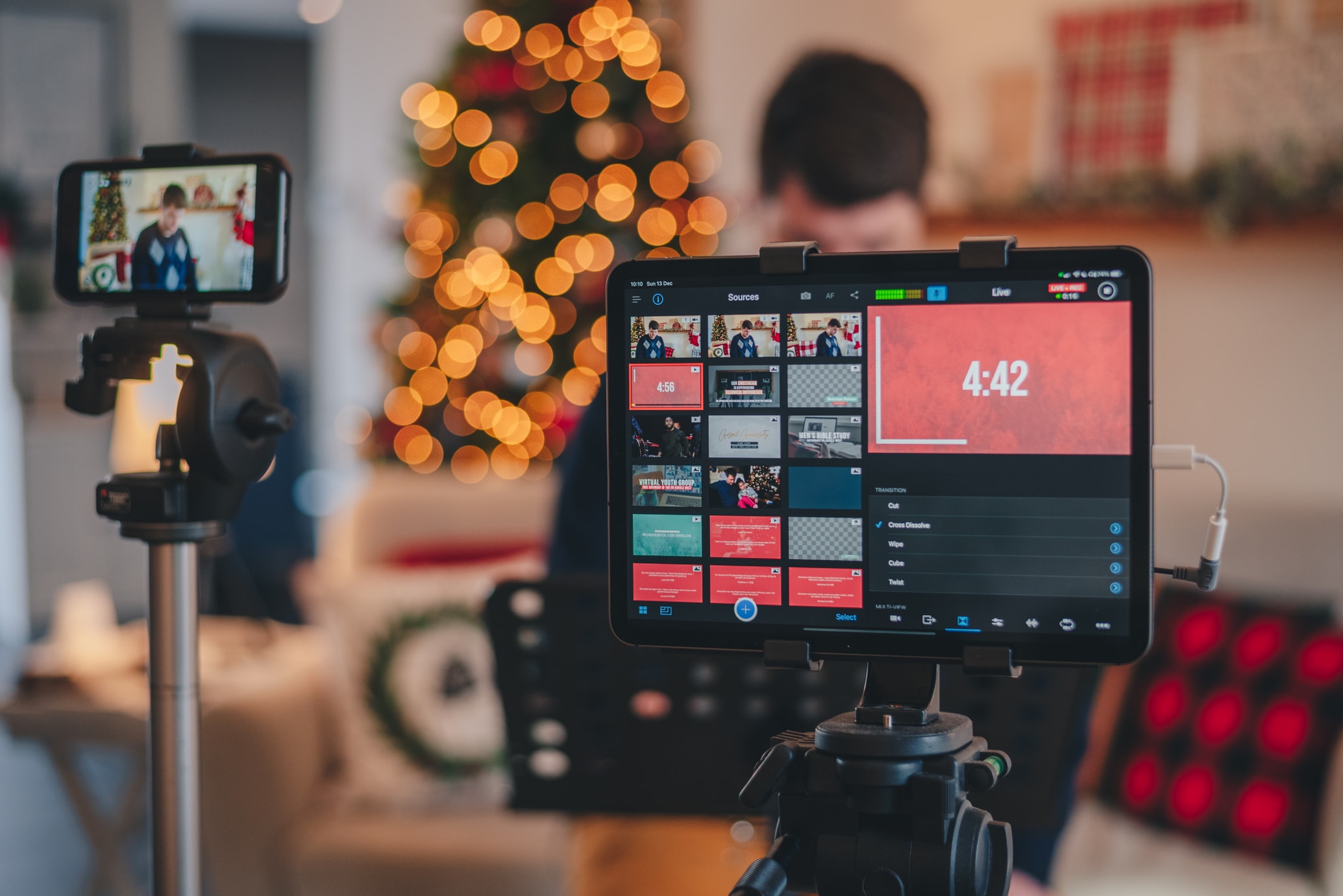An event Livestream set up
