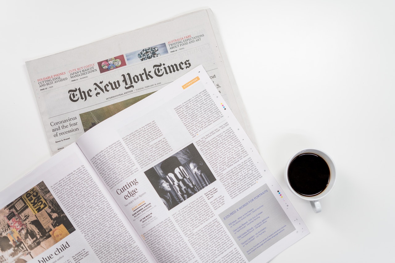 Newspaper stack